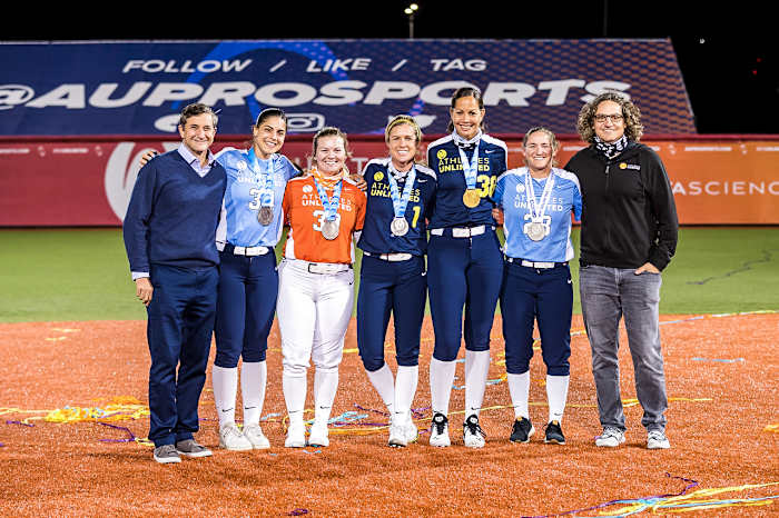 From left: Patricof, Erika Piancastelli, Jessica Warren, Hayward, Osterman, Haylie McCleney and Soros.